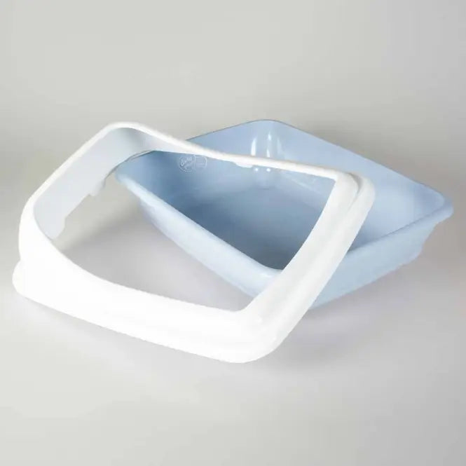 Duvoplus Katzentoilette Birba mit Rand - Azzuro - M - 46 x 35 x 20cm