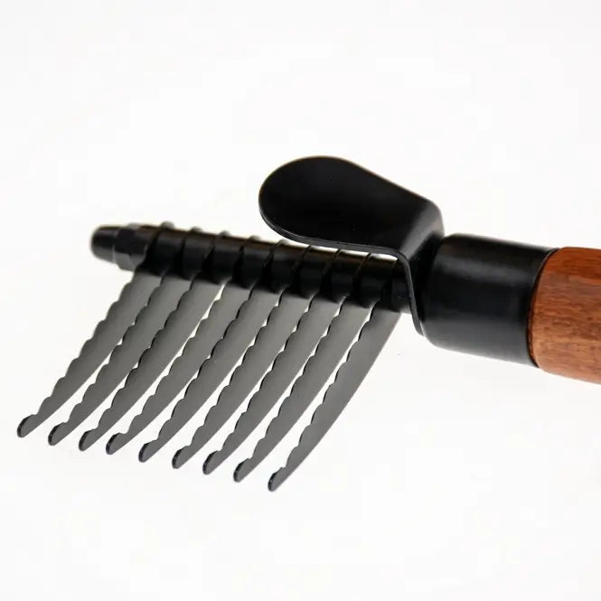 EBI Noir Japandi Entfilzungskamm - L - 19,5 x 6,5 x 2,5cm