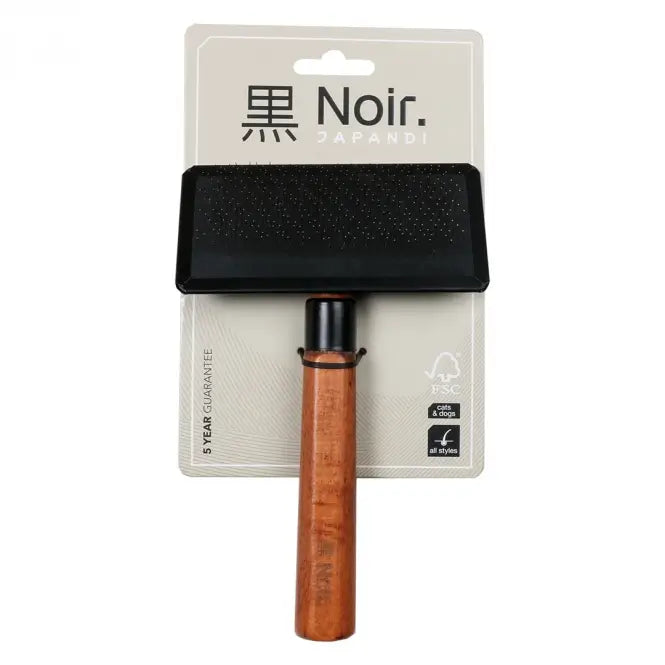 EBI Noir Japandi Slicker-Bürste - L - 18,5 x 11,5 x 3cm