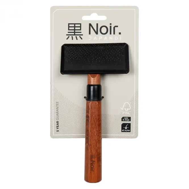 EBI Noir Japandi Slicker-Bürste - M - 18 x 9 x 3cm