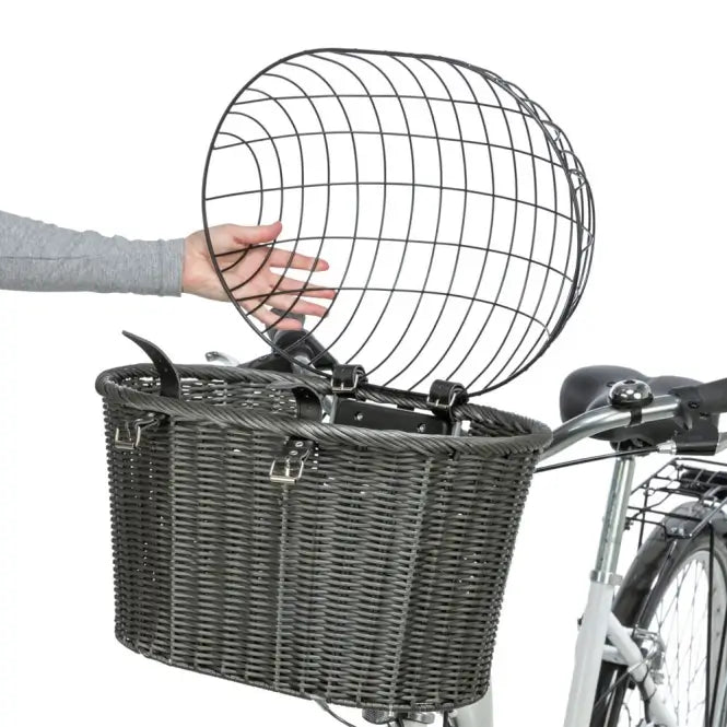 Trixie Front-Fahrradkorb aus Polyrattan